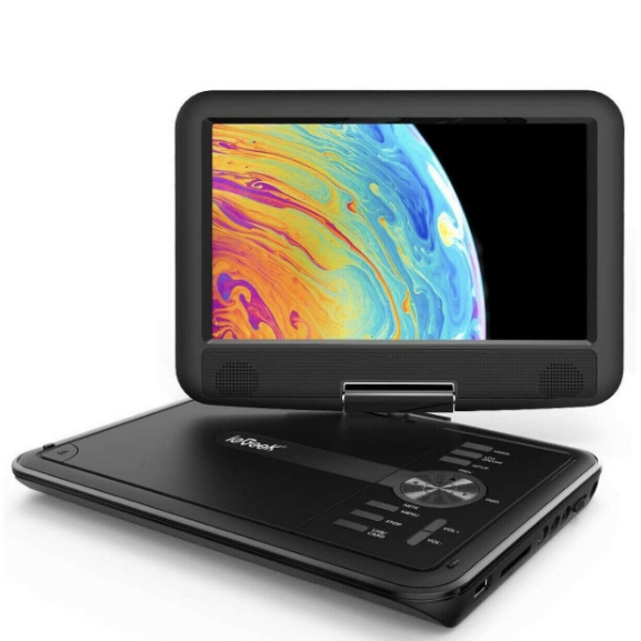 Tragbarer DVD-Player mit SD- und USB-Anschluss — Klarer und praktischer Bildschirm