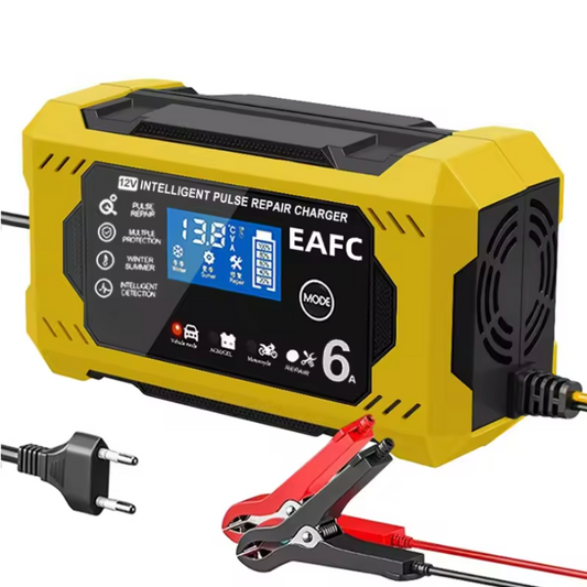 Inteligentna ładowarka do akumulatorów samochodowych 12V/24V - Wyświetlacz LCD i automatyczna ochrona