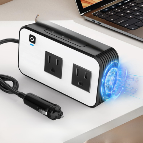 Convertisseur De Courant Voiture – Prises Secteur Et Ports USB Rapides