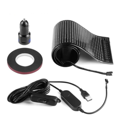 Panel de Visualización LED Auto – Texto y Motivos Personalizados