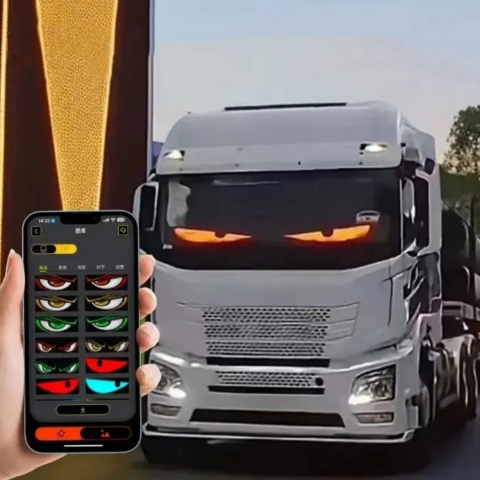 LED Panel Szélvédő — Animált Kijelző és Távvezérlés