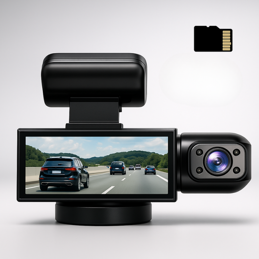 Dashcam Double Full HD Voiture - Vision Nocturne + Caméra Intérieure