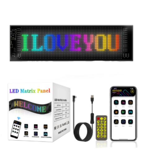 شريط LED مرن قابل للبرمجة – رسائل مضيئة مخصصة 