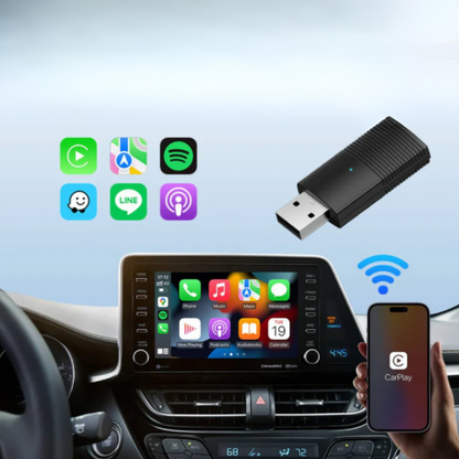 Adaptador CarPlay Inalámbrico – Conexión Automática y Fluida 