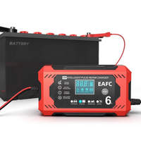 Intelligent Bilbatterioplader 12V/24V - LCD-display & Automatisk Beskyttelse 
