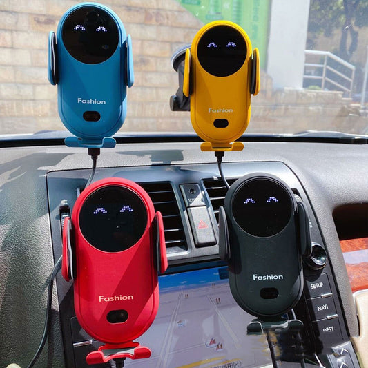 Chargeur Sans Fil Voiture Avec Support Téléphone – Fixation Automatique Et Rapide
