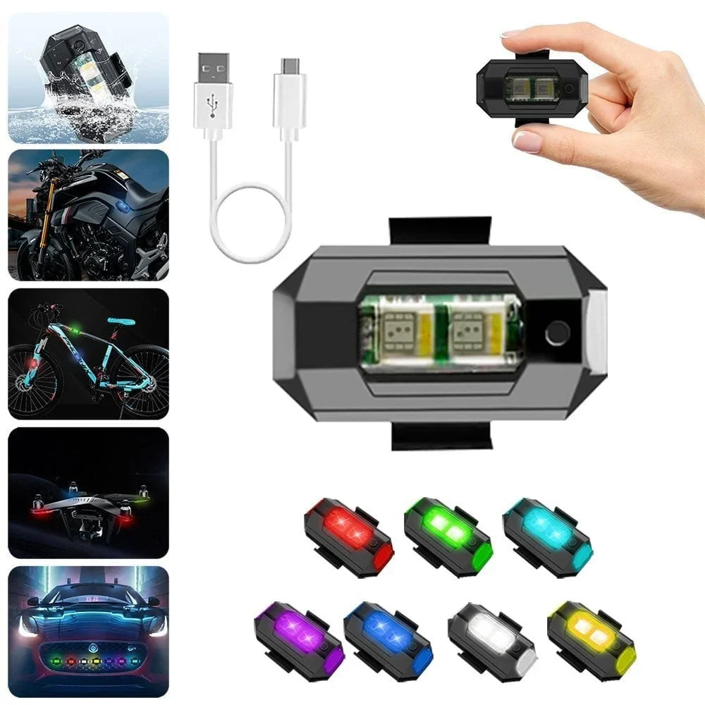 Lumini LED Anti-Coliziune Pentru Motocicletă – Securitate Și Stil 