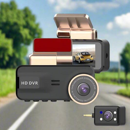 HD 1080p ダッシュボードカメラ、ナイトビジョンとWiFi付き — 完全なセキュリティと監視 