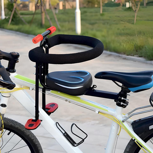 Scaun de bicicletă cu suport pentru picioare – confort și stabilitate pentru copii 