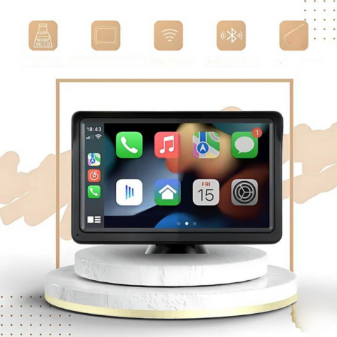 Sistema multimédia para automóvel - ecrã HD e CarPlay sem fios
