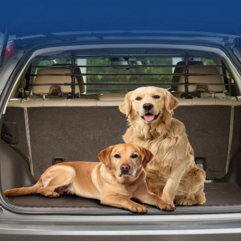 調整可能な車用仕切り — 動物の安全のために 