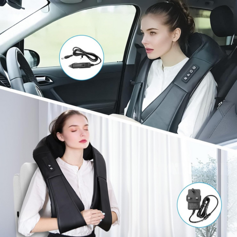 加熱マッサージ器 — 首、背中、肩のリラクゼーション 