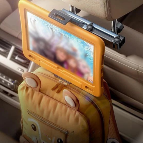 Puhelin- ja tabletin tuki autoon – Säädettävä pääntuen kiinnitys 