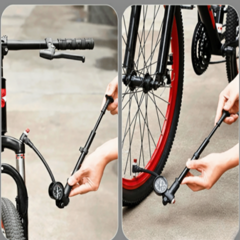 Mini Pompe Vélo 300 PSI — Compacte & Durable Avec Manomètre