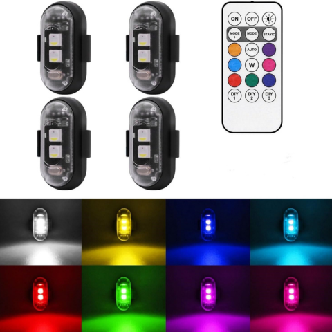 ضوء LED مضاد للاصطدام - ركوب الدراجات والدراجات النارية 