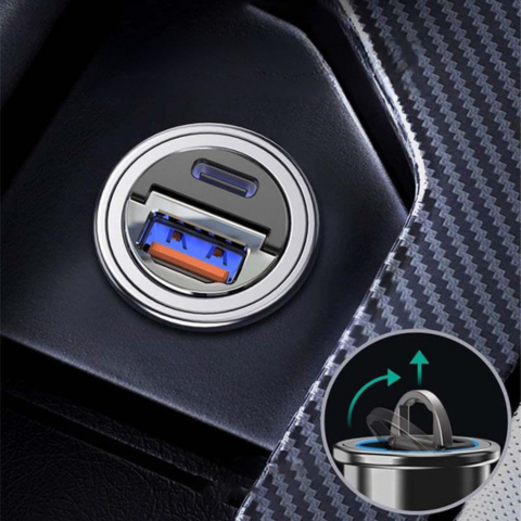 Adaptor Încărcător Auto USB – Priză Compactă pentru Bricheta 
