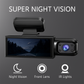 Dashcam Doppel Full HD Auto - Nachtsicht + Innenkamera 