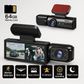 Dashcam Doppel Full HD Auto - Nachtsicht + Innenkamera 