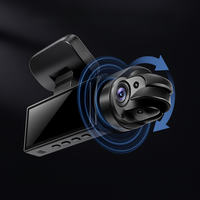 Dashcam Doble Full HD Coche - Visión Nocturna + Cámara Interior 