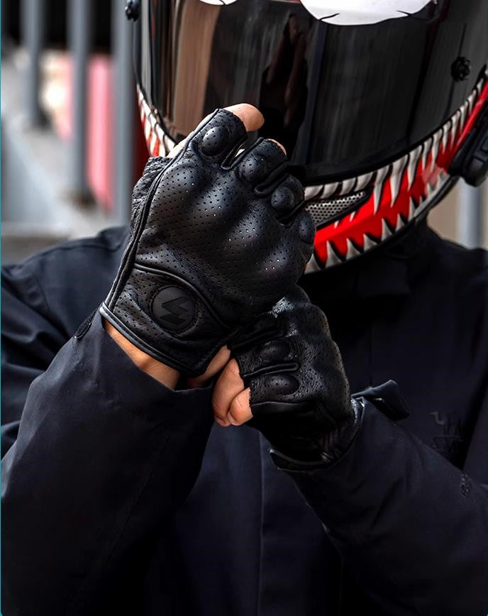 Gants à doigts mi-longs, style militaire punk rock sans doigts, avec Gants à doigts mi-longs, style militaire punk rock sans doigts, avec