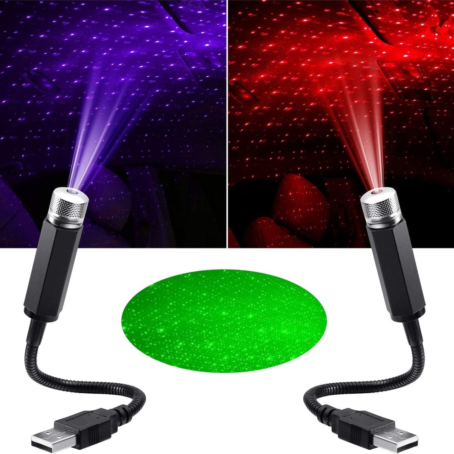 Iluminación LED Estrellada Para Techo De Coche — Ambiente Nocturno Mágico 