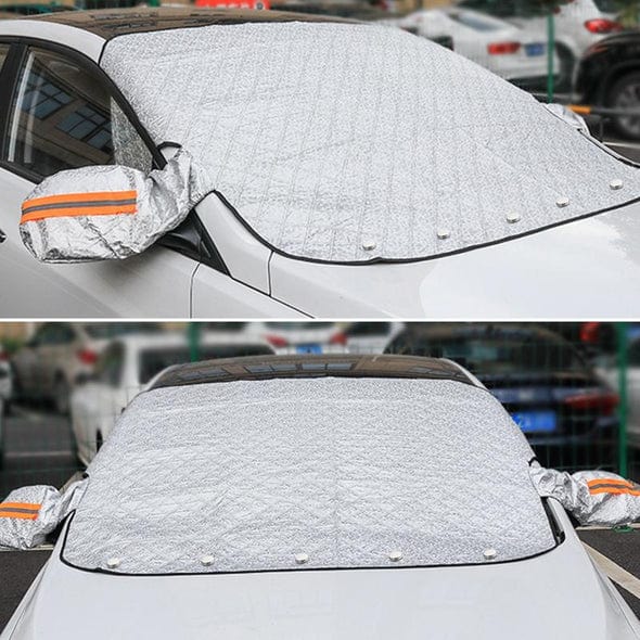 Magnetic snow cover for car